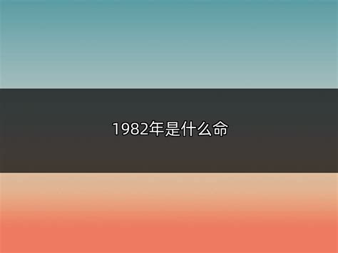 1982年是什么年|1982是什么年